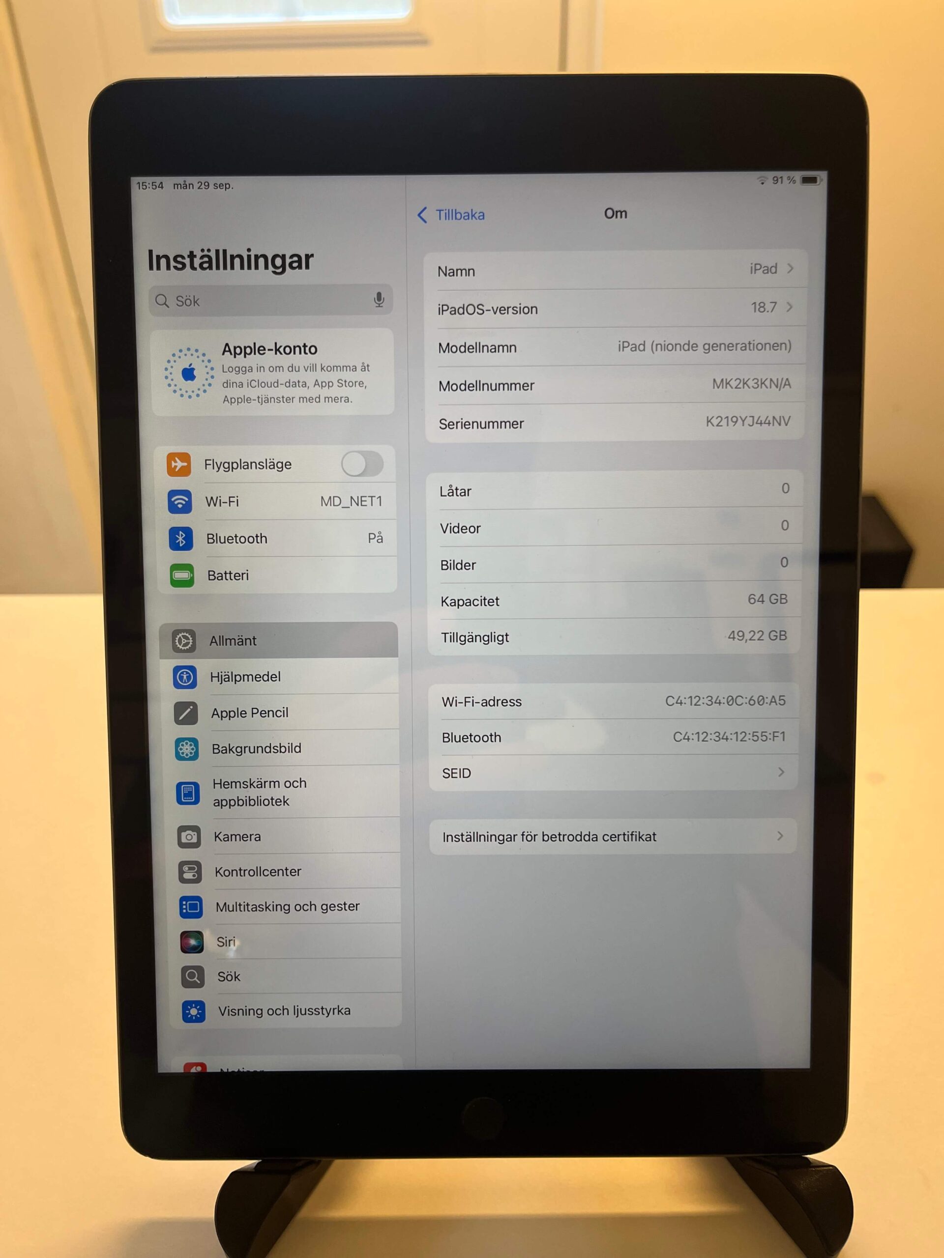 iPad 10.2" 64GB 2021 (9th Generation) – 6 mån garanti - Bild 2