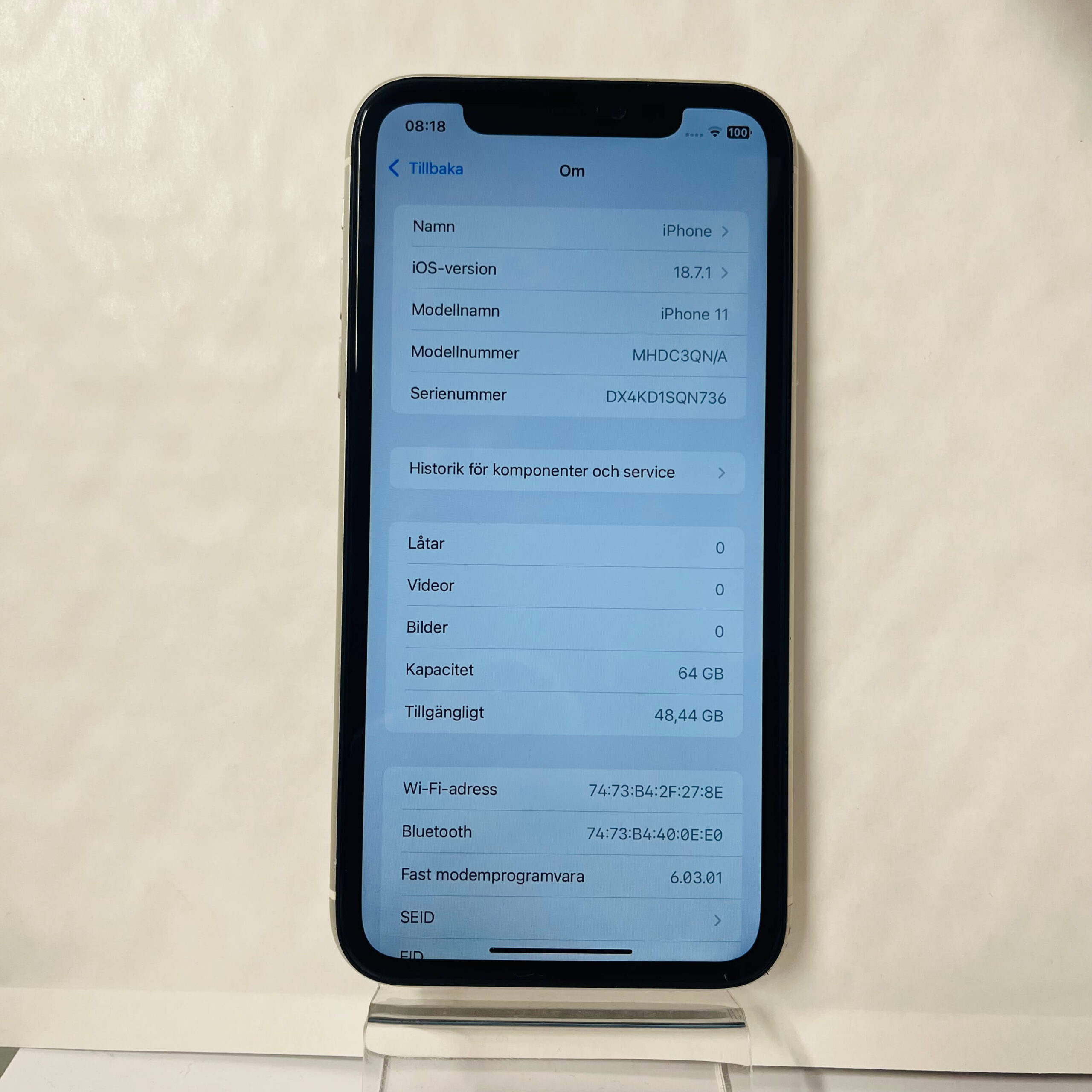 Begagnad iPhone 11 64 GB – 6 mån garanti - 1493