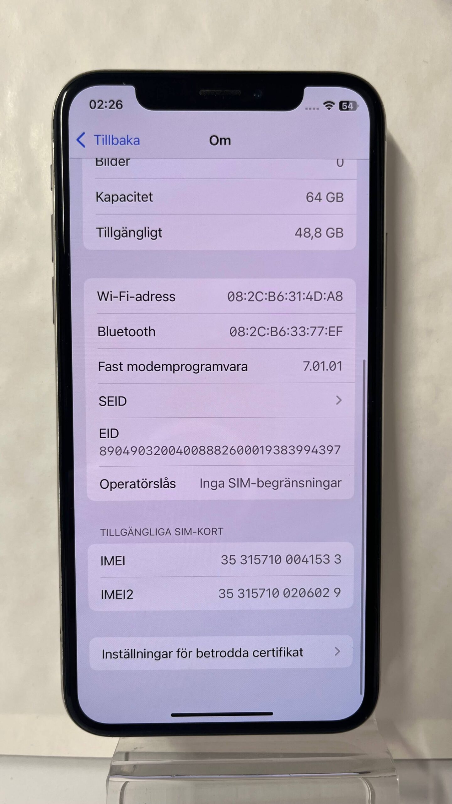 iPhone Xs 64 GB – 3 mån garanti – 1533 - Bild 3