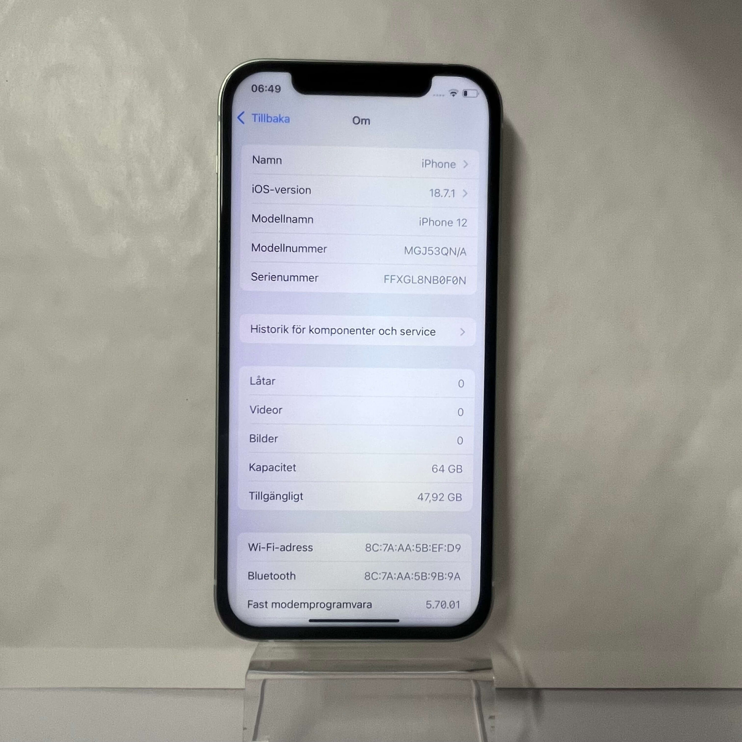 iPhone 12 64 GB – 3 mån garanti – 0943(Face-ID funkar inte) - Bild 3